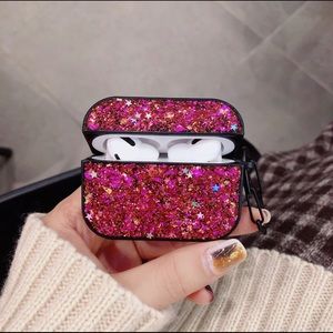 Pink Sequin Epoxy AirPod Pro Case